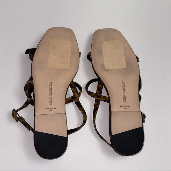 Veronica Beard Malinda Suede Leopard Strappy Sandals Flat Women’s Size 6 $295 - Picture 9 of 9